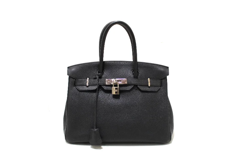 Hermes Black Togo Leather Birkin 30 Handbag