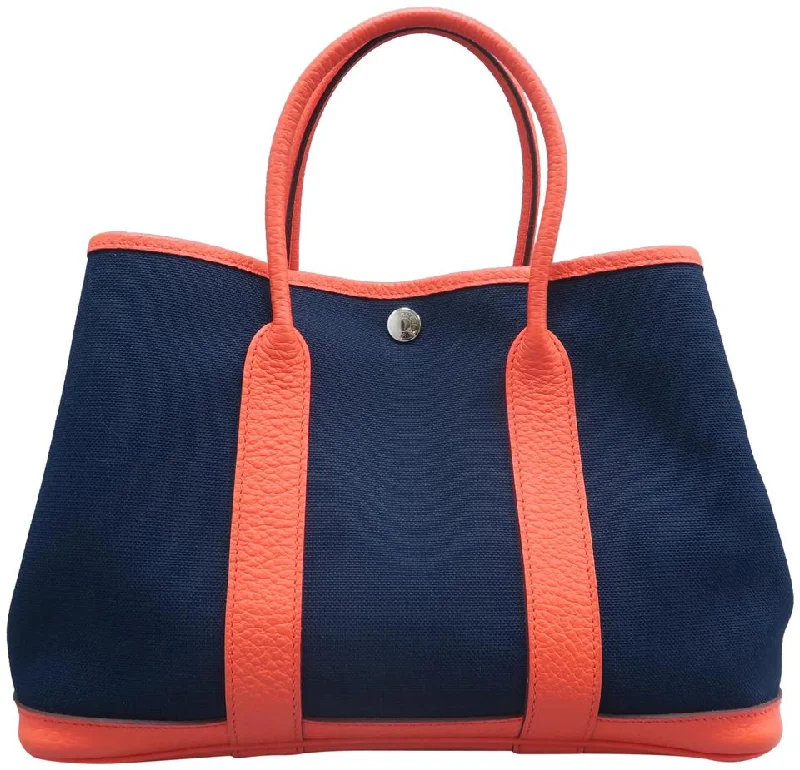 Hermès Garden Party 30 Navy Canvas Tote