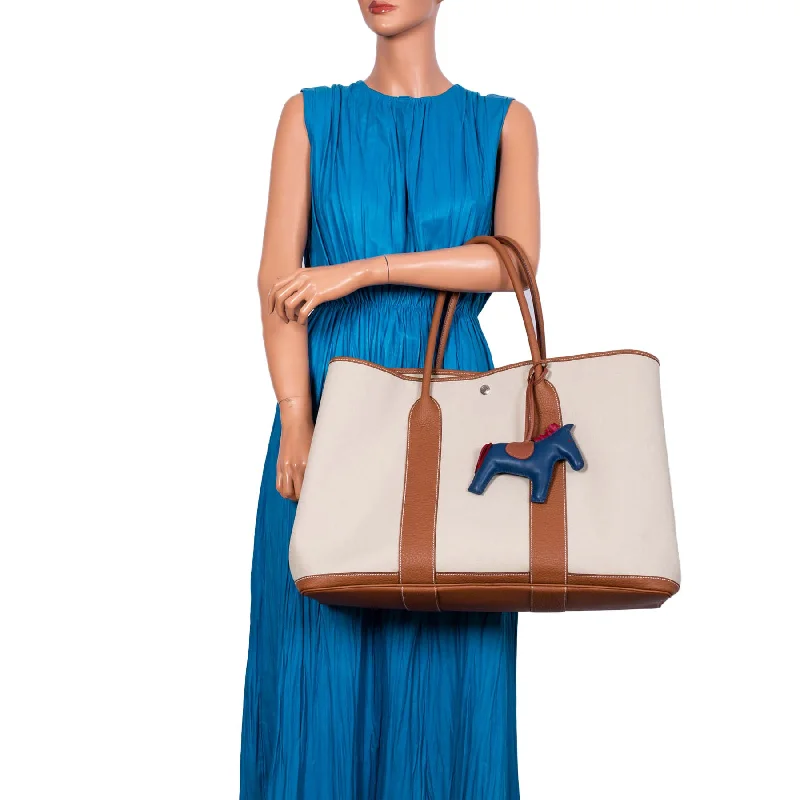 Hermès Garden Party 50 Toile & Gold Negonda with Palladium Hardware - 2020, Z