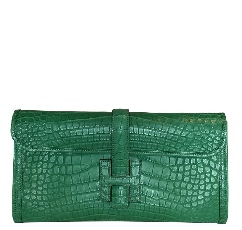 Hermès Jige Elan 29 Clutch Alligator Matte Bag