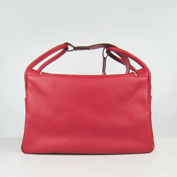 Hermes Lindy 34cm Handbag 6208 Red Silver