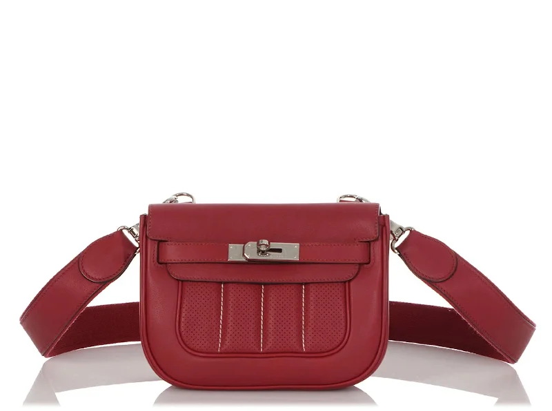 Hermès Mini Berline Sport 21 Rouge H Swift Leather Sac Palladium Hardware