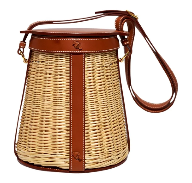 Hermès Osier Ratan Wicker Barenia Picnic Basket