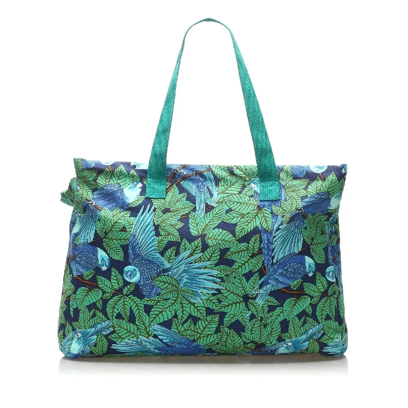 Hermes Printed Canvas Tote Bag (SHG-11688)