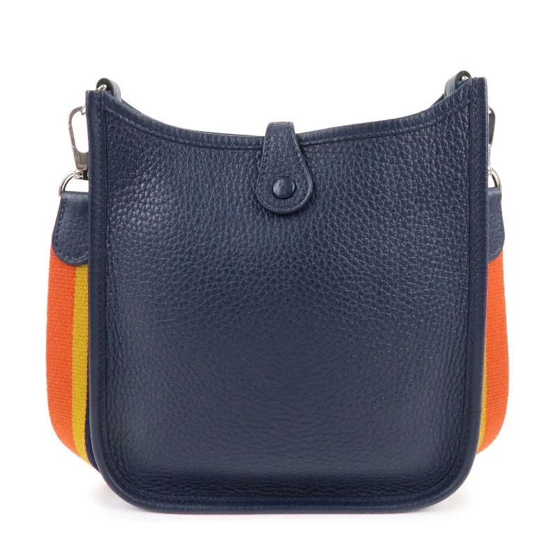 HERMES Taurillon Clemence Evelyne TPM Amazon Shoulder Bag Navy