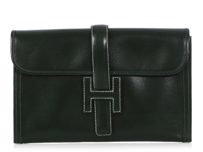 Hermès Green Box Leather Jigé PM