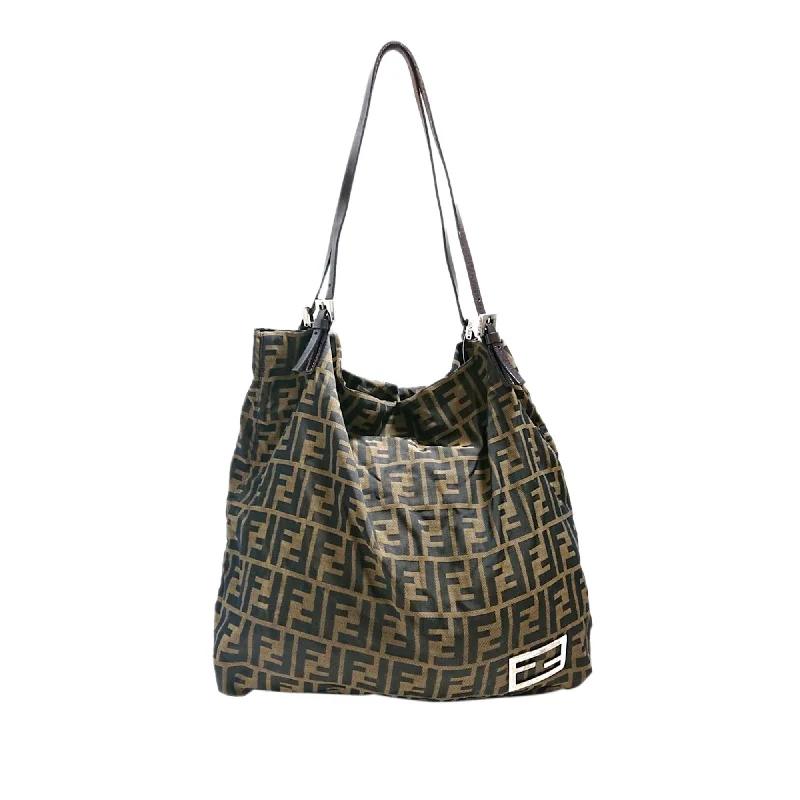 Fendi crossbody bags with a detachable fanny pack strap for a trendy and practical optionFendi Zucca Canvas Tote Bag (SHG-30701)